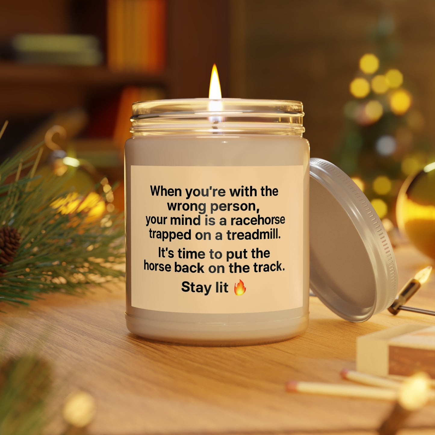Get on the right track! unscented soy candle