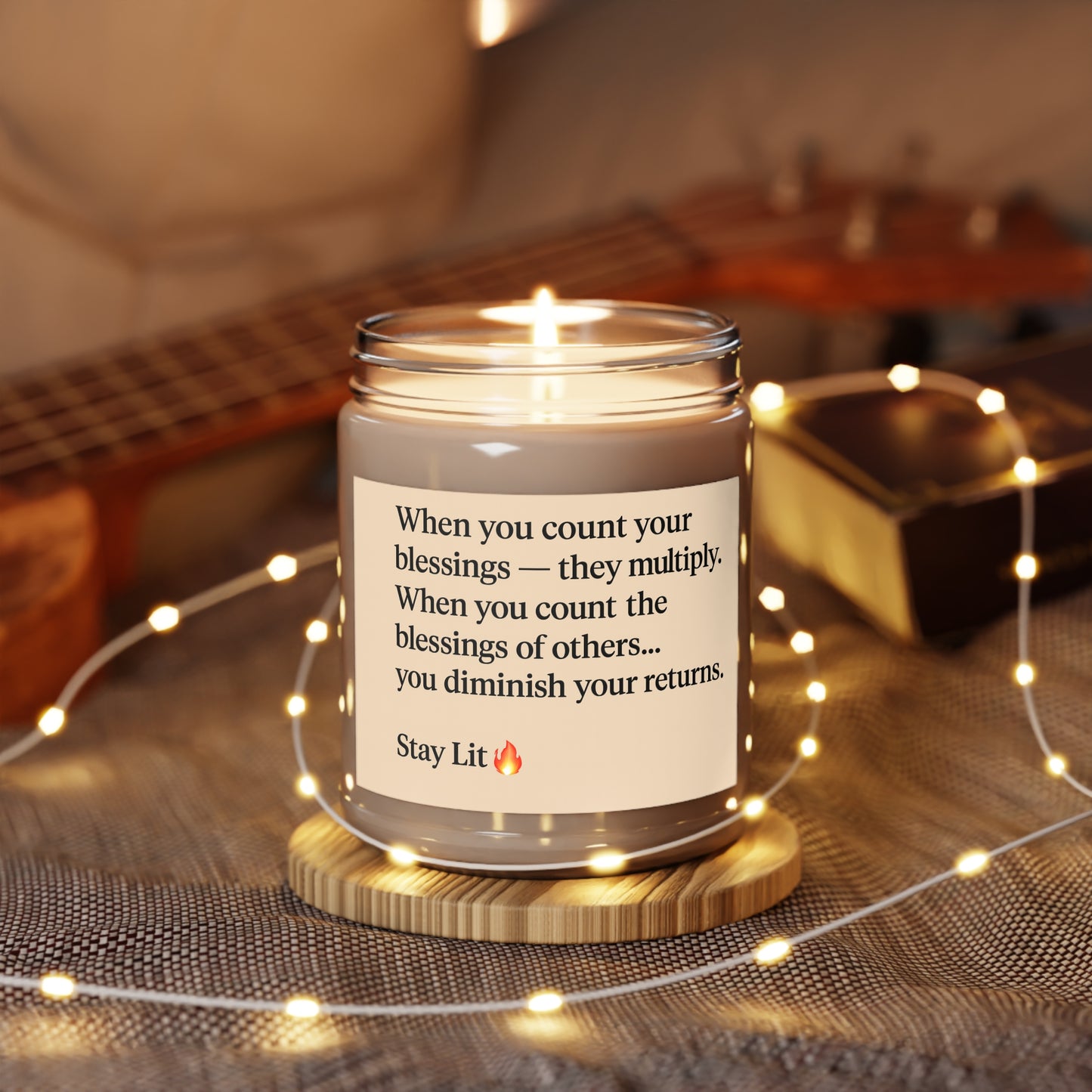 When You Count Your Blessings, unscented Soy Candle