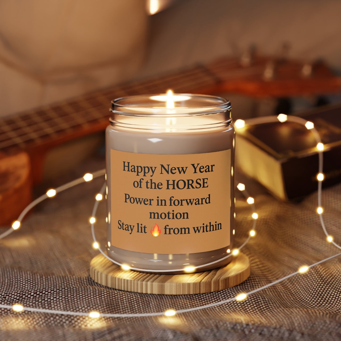 Happy New Year of the Horse, unscented soy candle