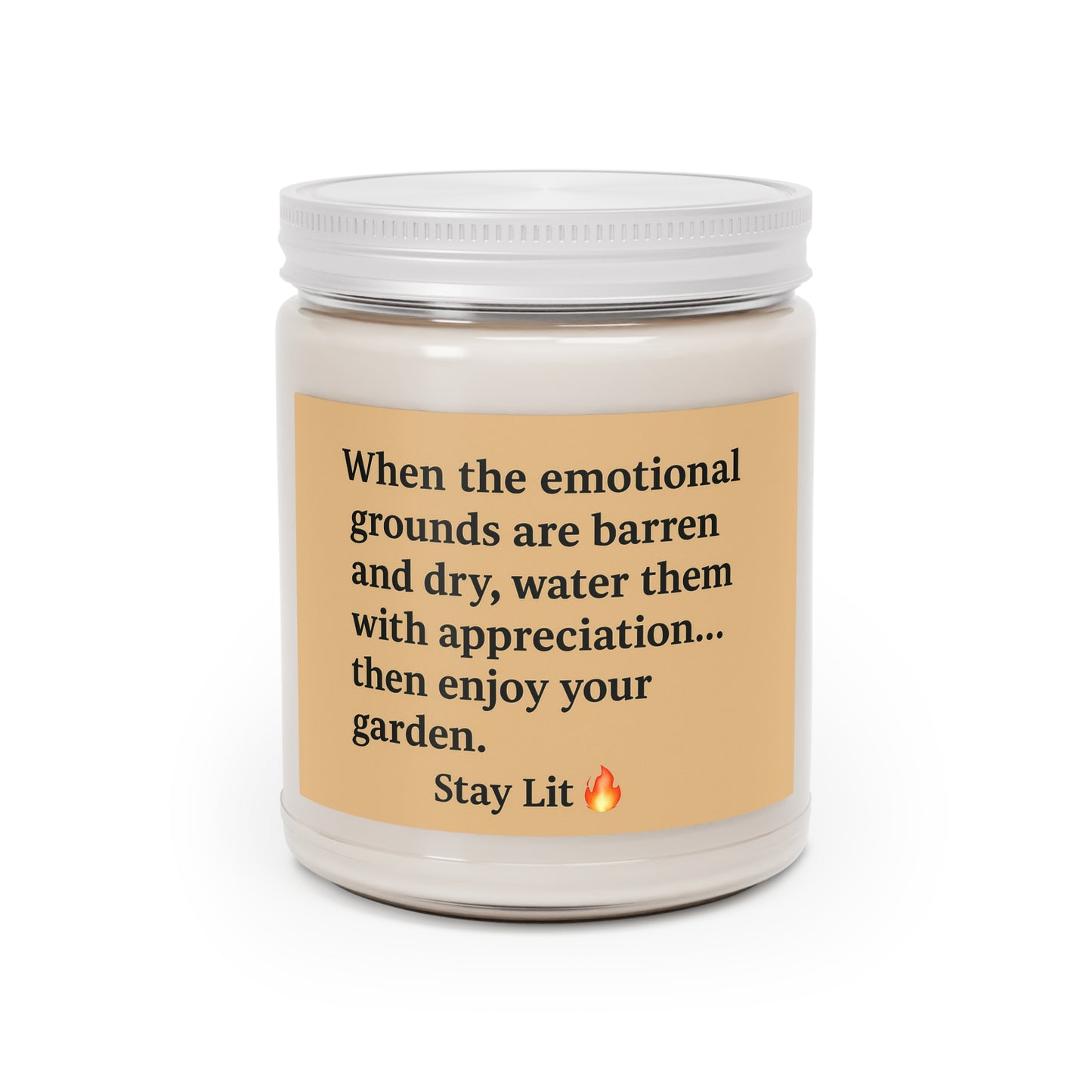 Time to enjoy your life, unscented soy candle