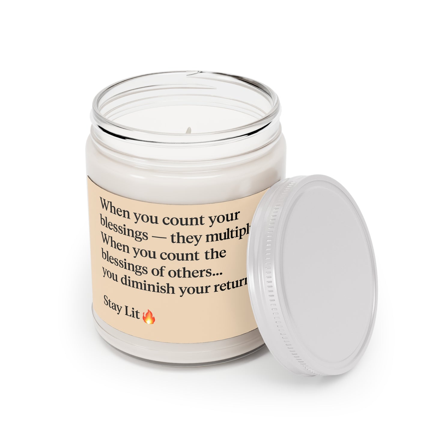 When You Count Your Blessings, unscented Soy Candle