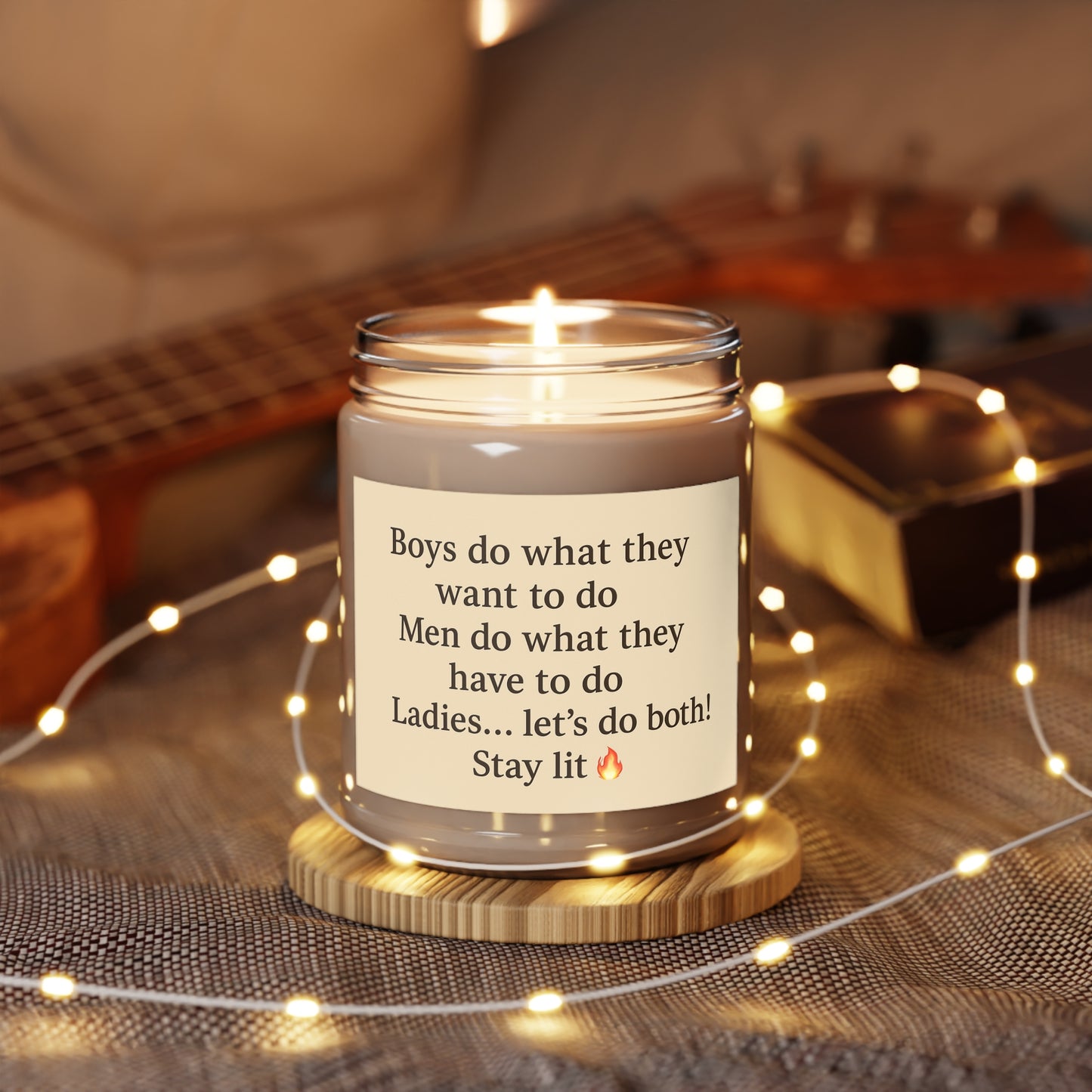 Let's go ladies! shout out to Shania, unscented Soy candle