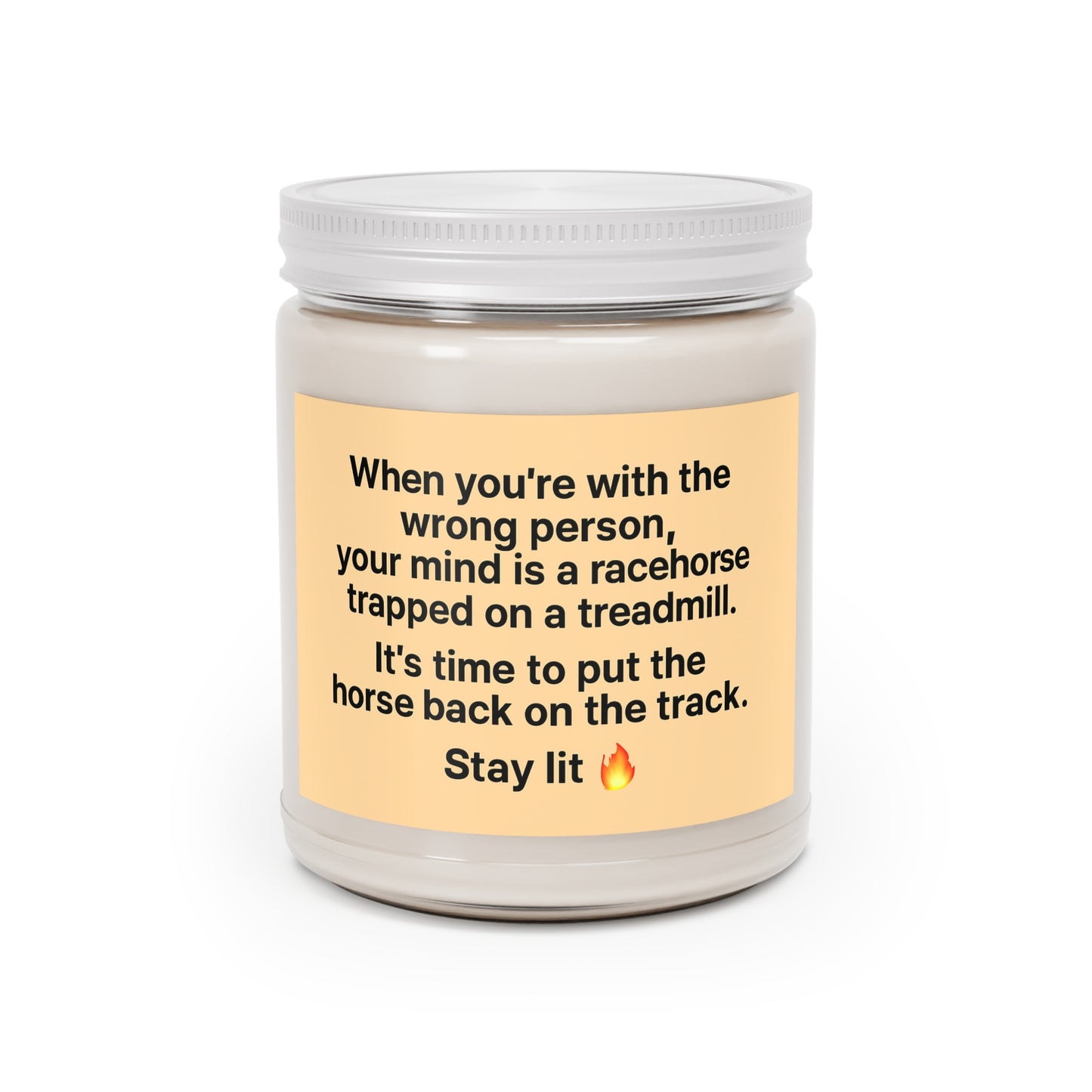 Get on the right track! unscented soy candle