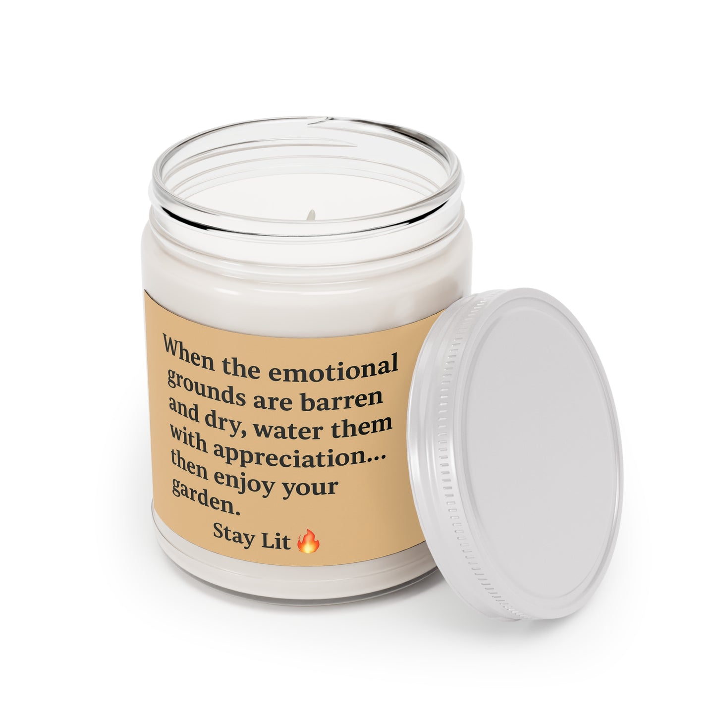 Time to enjoy your life, unscented soy candle