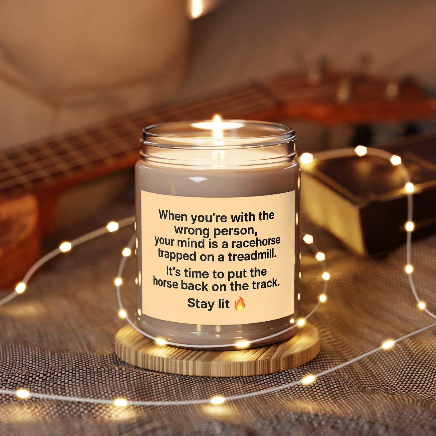 Get on the right track! unscented soy candle