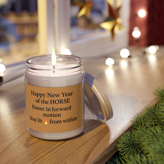 Happy New Year of the Horse, unscented soy candle